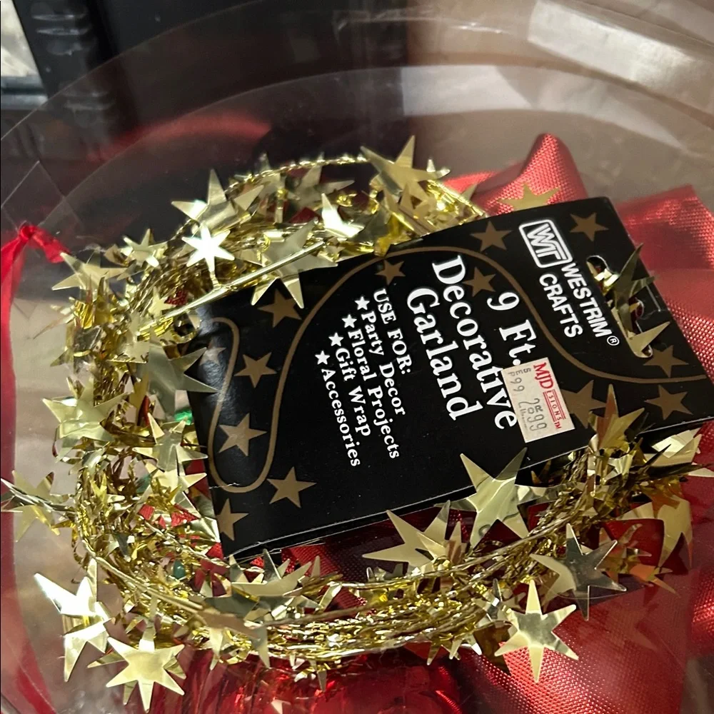 Target Holiday Glass Dispenser with Red, Green, and Gold Bows